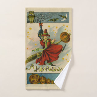 Oude heks van Halloween Handdoek