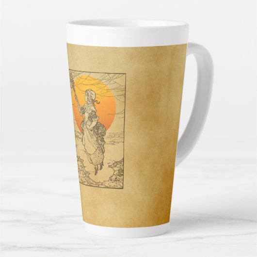 Oude heks van Halloween Latte Mok (Rechterhoek)