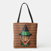 Oude heks van Halloween Tote Bag (Achterkant)