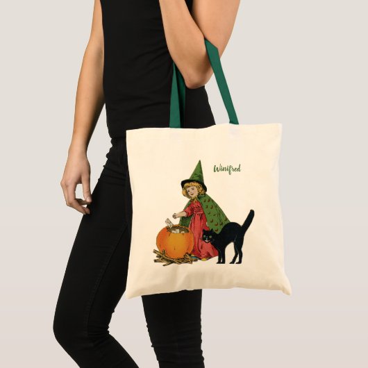 Oude Heksen en Kat op Halloween, Ellen Clapsaddle Tote Bag (Voorkant (product))