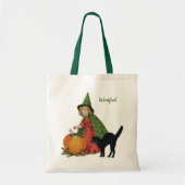 Oude Heksen en Kat op Halloween, Ellen Clapsaddle Tote Bag (Voorkant)