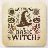 Oude heksenkern Halloween-thema Bier Onderzetter (Voorkant)