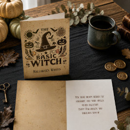 Oude heksenkern Halloween-wenskaart Kaart