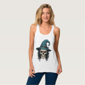 Oude Heksenskelet Halloween Vector T-shirt Ontwerp (Volledige Voorkant)
