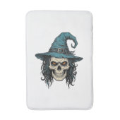 Oude Heksenskelet Halloween Vector T-shirt Ontwerp Badmat (Voorkant Verticaal)