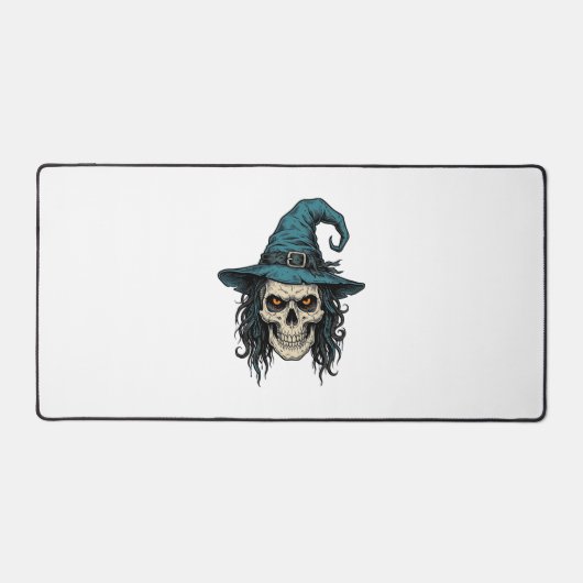 Oude Heksenskelet Halloween Vector T-shirt Ontwerp Bureaumat (Voorkant)