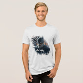 oude held Tri-Blend shirt (Voorkant volledig)