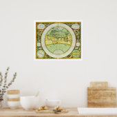 Oude Hemispheres van de wereld, bord 94 van 'T Poster (Keuken)