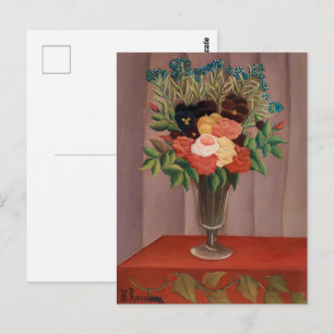 Oude Henri Rousseau Franse bloemencottagecor Briefkaart