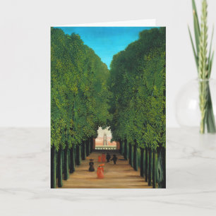Oude Henri Rousseau Parijs Groene Bomen Park Kunst Feestdagen Kaart