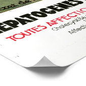 Oude Hepatogenes Charvoz Franse Medische Poster (Hoek)