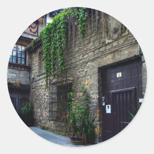 Oude herenhuis ronde sticker (Voorkant)