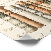 Oude herfst essentie cozy bibliotheek poster (Hoek)