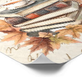 Oude herfst klassieke antieke esthetiek poster (Hoek)