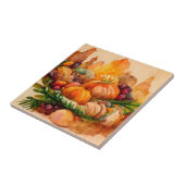 Oude Herfst Pompoen Oogst Waterverf Landelijk Tegeltje (Zijkant)