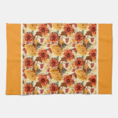 Oude herfstbloemen theedoek (Horizontaal)