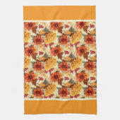 Oude herfstbloemen theedoek (Verticaal)