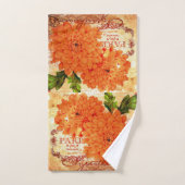 Oude herfstchrysanten bad handdoek (Handdoek)