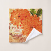 Oude herfstchrysanten bad handdoek (Wasdoekje)