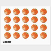 Oude herfstchrysanten ronde sticker (Vel)