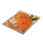 Oude herfstchrysanten tegeltje (Zijkant)