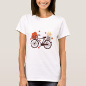 Oude herfstfiets met pompoenoogst t-shirt (Voorkant)