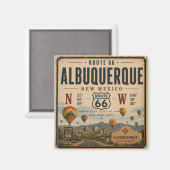Oude herinnering aan New Mexico Highway Magneet (Voorkant / Achterkant)