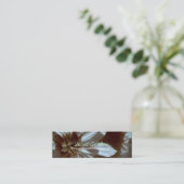 Oude herinneringen 3 White Clematis Floral Photogr Mini Visitekaartje (Staand voorkant)