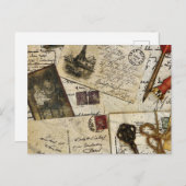 Oude Herinneringen aan Post Briefkaart (Voorkant / Achterkant)