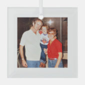 Oude herinneringen foto aandenken glas ornament (Voorkant)