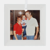 Oude herinneringen foto aandenken glas ornament (Achterkant)