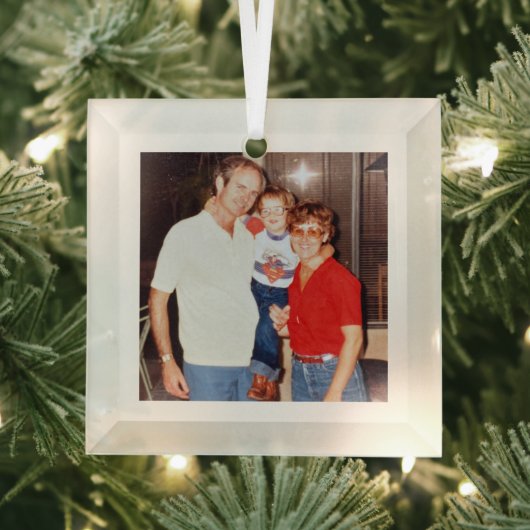 Oude herinneringen foto aandenken glas ornament (Insitu)