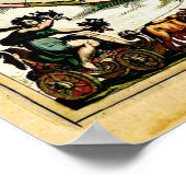 Oude herstelde Wereldkaart #2 Poster (Hoek)