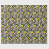 Oude herten leunend op een rollator cadeaupapier (Vlak)