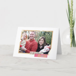 Oude het lijstWenskaarten van de Foto van Kerstmis Feestdagen Kaart