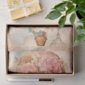 Oude heteluchtballon met bloemen tissuepapier (Geschenk)