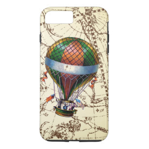 Oude heteluchtballon zweeft over de dierenriemheme iPhone 8/7 plus hoesje