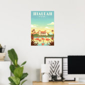 Oude Hialeah Florida Poster (Thuiskantoor)
