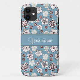 Oude Hibiscus Bloemen Patroon Case-Mate iPhone Case