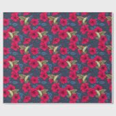 Oude hibiscus botanische en kolibrie cadeaupapier (Vlak)