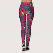 Oude hibiscus botanische en kolibrie leggings (Achterkant)