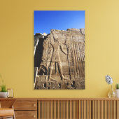 Oude hiërogliefen op muur, Tempel van Karnak, Canvas Afdruk (Insitu (Woonkamer))