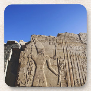 Oude hiërogliefen op muur, Tempel van Karnak, Onderzetter