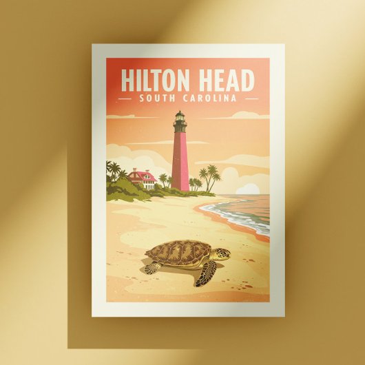 Oude Hilton Head South Carolina Briefkaart
