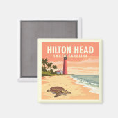 Oude Hilton Head South Carolina Magneet (Voorkant / Achterkant)