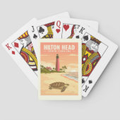 Oude Hilton Head South Carolina Pokerkaarten (Achterkant)