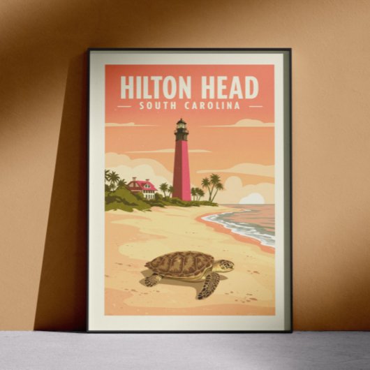 Oude Hilton Head South Carolina Poster