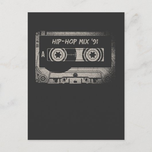 oude Hip Hip Mixtape 91 Music Love Briefkaart (Voorkant)