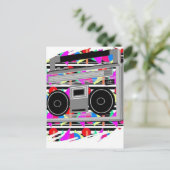 oude hiphop stereo RETRO 1980s boombox Briefkaart (Staand voorkant)