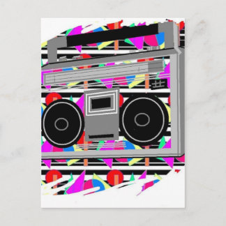 oude hiphop stereo RETRO 1980s boombox Briefkaart